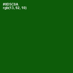 #0D5C0A - Dark Fern Color Image