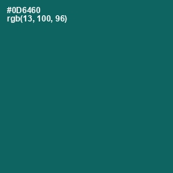 #0D6460 - Blue Stone Color Image