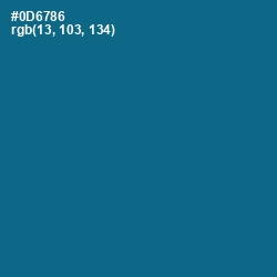 #0D6786 - Bahama Blue Color Image