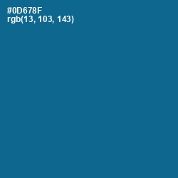 #0D678F - Bahama Blue Color Image