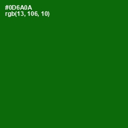 #0D6A0A - Japanese Laurel Color Image