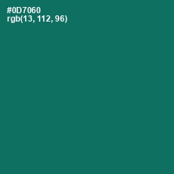 #0D7060 - Pine Green Color Image