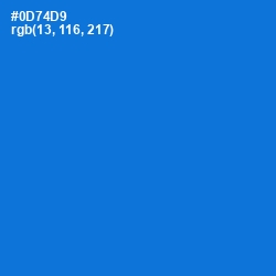 #0D74D9 - Science Blue Color Image