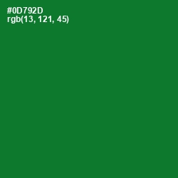 #0D792D - Fun Green Color Image