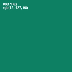 #0D7F62 - Pine Green Color Image