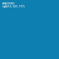 #0D7FB1 - Deep Cerulean Color Image