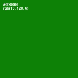 #0D8006 - Forest Green Color Image