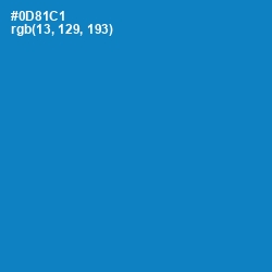 #0D81C1 - Pacific Blue Color Image