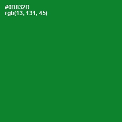 #0D832D - Forest Green Color Image