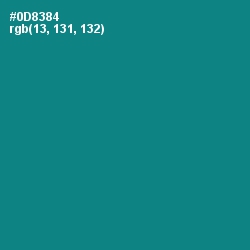 #0D8384 - Teal Color Image