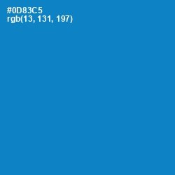 #0D83C5 - Pacific Blue Color Image