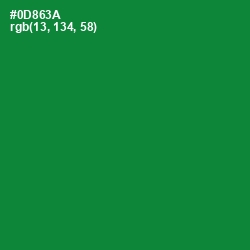 #0D863A - Forest Green Color Image