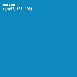 #0D89C0 - Pacific Blue Color Image