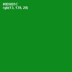 #0D8B1C - Forest Green Color Image