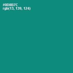 #0D8B7C - Elf Green Color Image