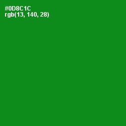 #0D8C1C - Forest Green Color Image