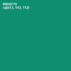 #0D8F70 - Elf Green Color Image