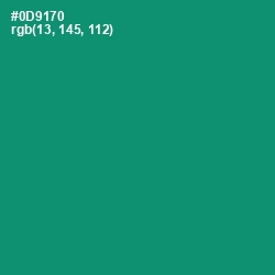 #0D9170 - Elf Green Color Image