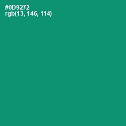 #0D9272 - Elf Green Color Image