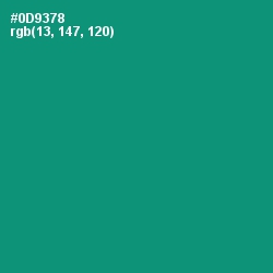 #0D9378 - Elf Green Color Image