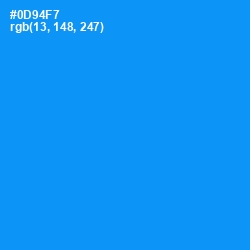 #0D94F7 - Dodger Blue Color Image