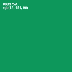 #0D975A - Green Haze Color Image