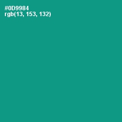 #0D9984 - Gossamer Color Image