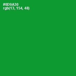 #0D9A30 - Forest Green Color Image
