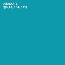 #0D9AAB - Eastern Blue Color Image