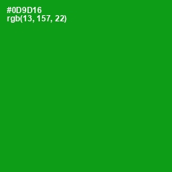 #0D9D16 - Forest Green Color Image
