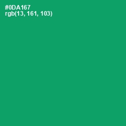 #0DA167 - Green Haze Color Image