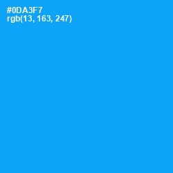 #0DA3F7 - Dodger Blue Color Image