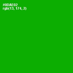 #0DAE02 - Forest Green Color Image