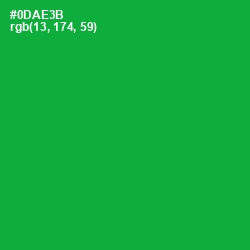 #0DAE3B - Forest Green Color Image