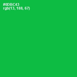 #0DBC43 - Green Haze Color Image