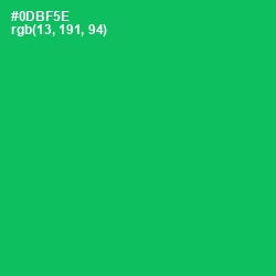 #0DBF5E - Jade Color Image