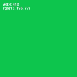 #0DC44D - Malachite Color Image