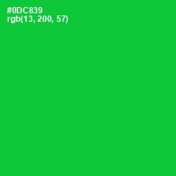 #0DC839 - Green Color Image