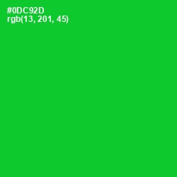 #0DC92D - Green Color Image