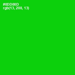 #0DD00D - Green Color Image