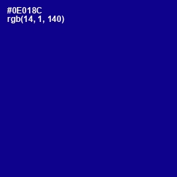 #0E018C - Navy Blue Color Image