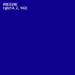 #0E028E - Navy Blue Color Image