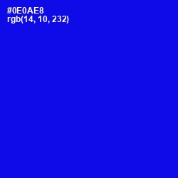 #0E0AE8 - Blue Color Image