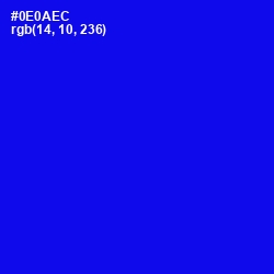 #0E0AEC - Blue Color Image