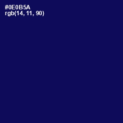 #0E0B5A - Gulf Blue Color Image