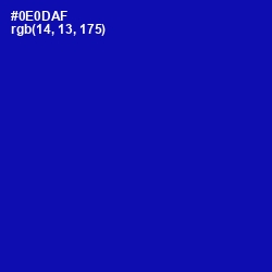 #0E0DAF - Ultramarine Color Image