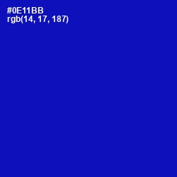 #0E11BB - International Klein Blue Color Image