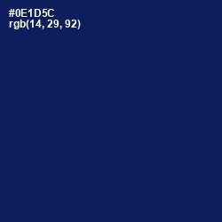 #0E1D5C - Gulf Blue Color Image