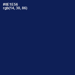 #0E1E56 - Gulf Blue Color Image