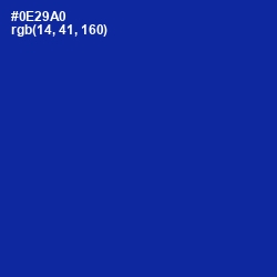 #0E29A0 - International Klein Blue Color Image